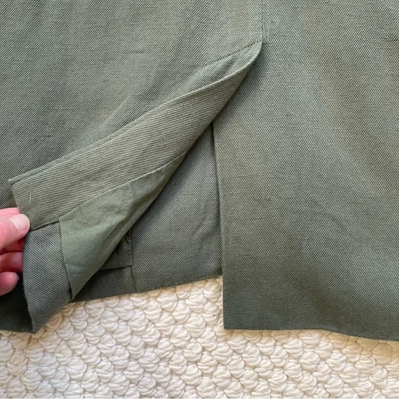 Apiece Apart oversized olive green linen blend blazer - Picture 10 of 16